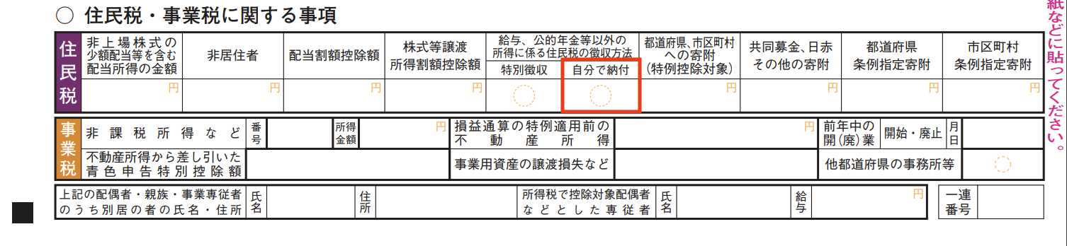 自分で納付