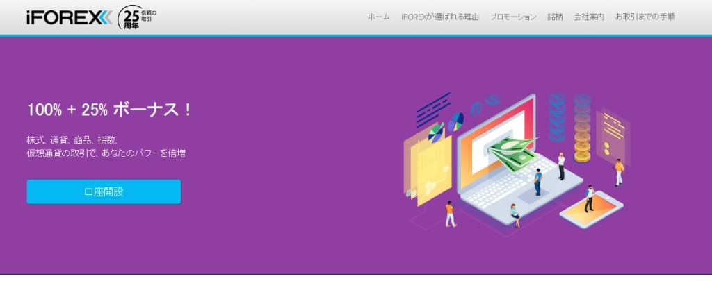 iFOREXの口座開設ボーナス