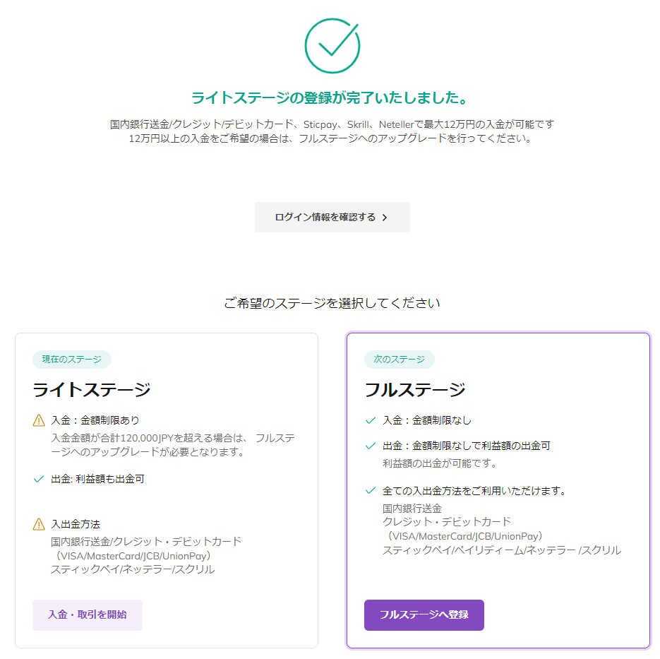 AXIORYの口座開設手順