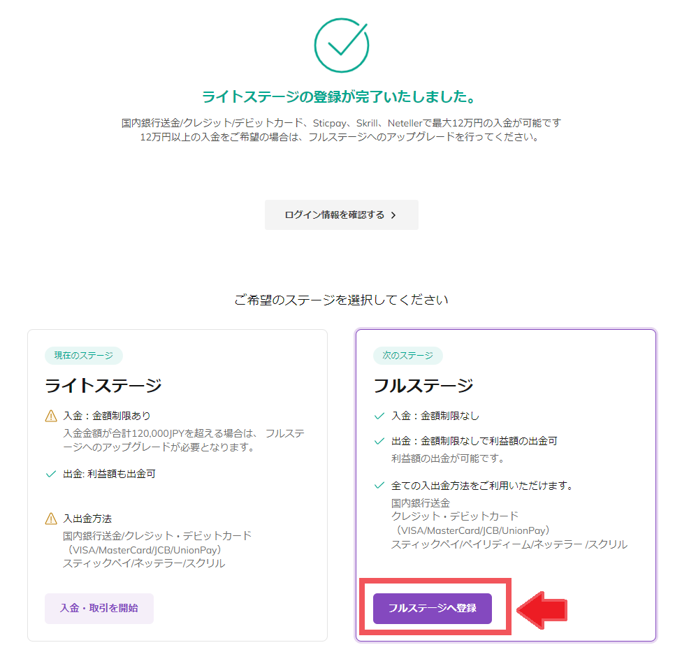 AXIORYの開設手順　フルステージ